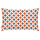 Outdoor Garden Waterproof Rectangle Cushion - Bahia in Morc Orange And Grey 50 x 30 cm | Izabela Peters