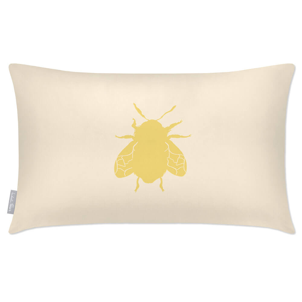Outdoor Garden Waterproof Rectangle Cushion - Bee  Izabela Peters Cream 50 x 30 cm 
