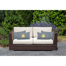 Outdoor Garden Waterproof Rectangle Cushion - Bee - French Grey 50 x 30 cm by Izabela Peters
