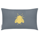 Outdoor Garden Waterproof Rectangle Cushion - Bee - French Grey 50 x 30 cm by Izabela Peters