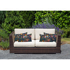 Outdoor Garden Waterproof Rectangle Cushion - Birds In Paradise - Midnight 50 x 30 cm by Izabela Peters
