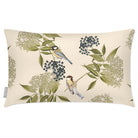 Outdoor Garden Waterproof Rectangle Cushion - Birds On Elderflower - Cream 50 x 30 cm by Izabela Peters