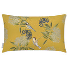 Outdoor Garden Waterproof Rectangle Cushion - Birds On Elderflower - Mustard 50 x 30 cm by Izabela Peters