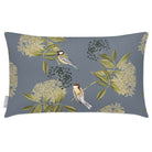Outdoor Garden Waterproof Rectangle Cushion - Birds On Elderflower - French Grey 50 x 30 cm by Izabela Peters