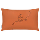 Outdoor Garden Waterproof Rectangle Cushion - Butterfly - Burnt Ochre 50 x 30 cm by Izabela Peters