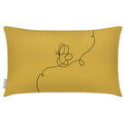 Outdoor Garden Waterproof Rectangle Cushion - Butterfly - Mustard Ochre 50 x 30 cm by Izabela Peters