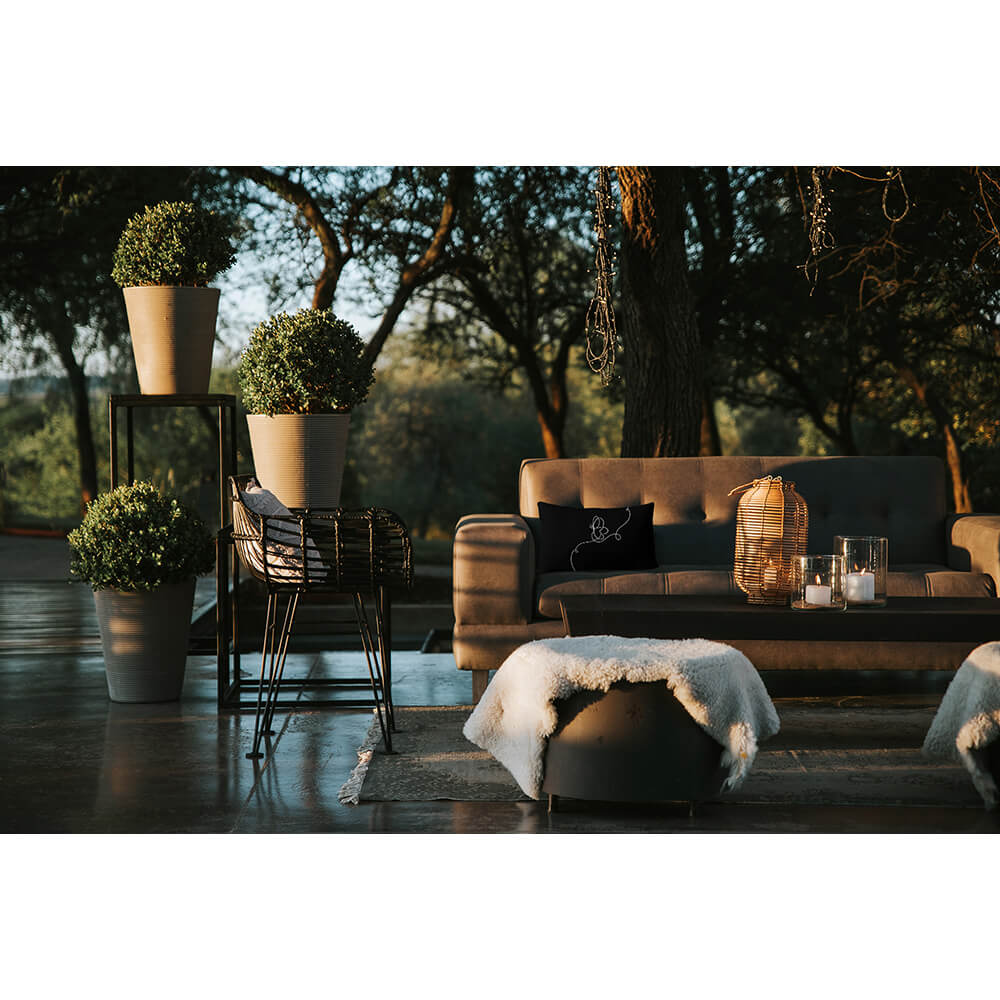 Outdoor Garden Waterproof Rectangle Cushion - Butterfly - Black And White 50 x 30 cm by Izabela Peters