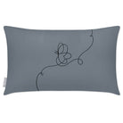 Outdoor Garden Waterproof Rectangle Cushion - Butterfly - French Grey 50 x 30 cm by Izabela Peters