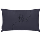 Outdoor Garden Waterproof Rectangle Cushion - Butterfly - Graphite 50 x 30 cm by Izabela Peters