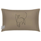 Outdoor Garden Waterproof Rectangle Cushion - Cat - Taupe 50 x 30 cm by Izabela Peters