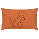 Outdoor Garden Waterproof Rectangle Cushion - Dog - Burnt Ochre 50 x 30 cm by Izabela Peters