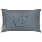 Outdoor Garden Waterproof Rectangle Cushion - Dog - French Grey 50 x 30 cm by Izabela Peters