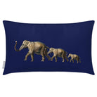 Outdoor Garden Waterproof Rectangle Cushion - Elephants - Midnight 50 x 30 cm by Izabela Peters