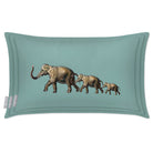 Outdoor Garden Waterproof Rectangle Cushion - Elephants - Blue Surf 50 x 30 cm by Izabela Peters