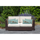 Outdoor Garden Waterproof Rectangle Cushion - Elephants - Blue Surf 50 x 30 cm by Izabela Peters