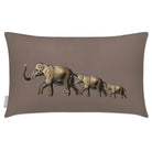 Outdoor Garden Waterproof Rectangle Cushion - Elephants - Dovedale Stone 50 x 30 cm by Izabela Peters
