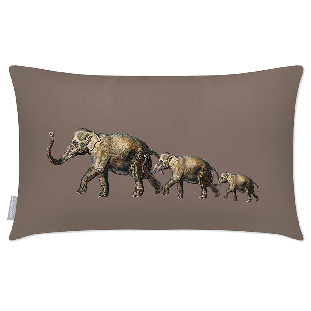 Outdoor Garden Waterproof Rectangle Cushion - Elephants Luxury Outdoor Cushions Izabela Peters Dovedale Stone 50 x 30 cm 