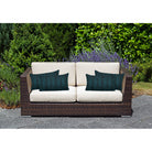Outdoor Garden Waterproof Rectangle Cushion - Exotic Snake Print - Teal 50 x 30 cm by Izabela Peters