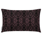 Outdoor Garden Waterproof Rectangle Cushion - Exotic Snake Print - Italian Grape 50 x 30 cm by Izabela Peters