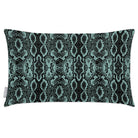 Outdoor Garden Waterproof Rectangle Cushion - Exotic Snake Print - Blue Surf 50 x 30 cm by Izabela Peters
