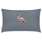 Outdoor Garden Waterproof Rectangle Cushion - Flamingo - French Grey 50 x 30 cm by Izabela Peters