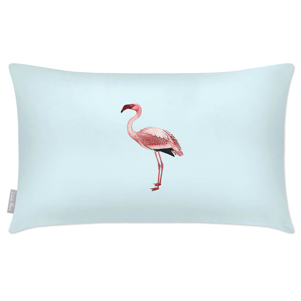 Outdoor Garden Waterproof Rectangle Cushion - Flamingo  Izabela Peters Duck Egg 50 x 30 cm 