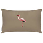 Outdoor Garden Waterproof Rectangle Cushion - Flamingo - Taupe 50 x 30 cm by Izabela Peters