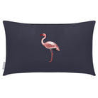 Outdoor Garden Waterproof Rectangle Cushion - Flamingo - Graphite 50 x 30 cm by Izabela Peters