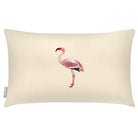 Outdoor Garden Waterproof Rectangle Cushion - Flamingo - Cream 50 x 30 cm by Izabela Peters