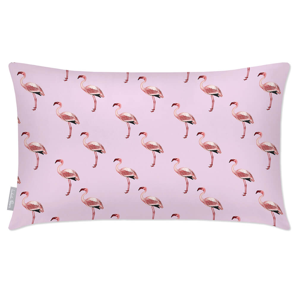 Outdoor Garden Waterproof Rectangle Cushion - Flamingos  Izabela Peters Blush Pink 50 x 30 cm 