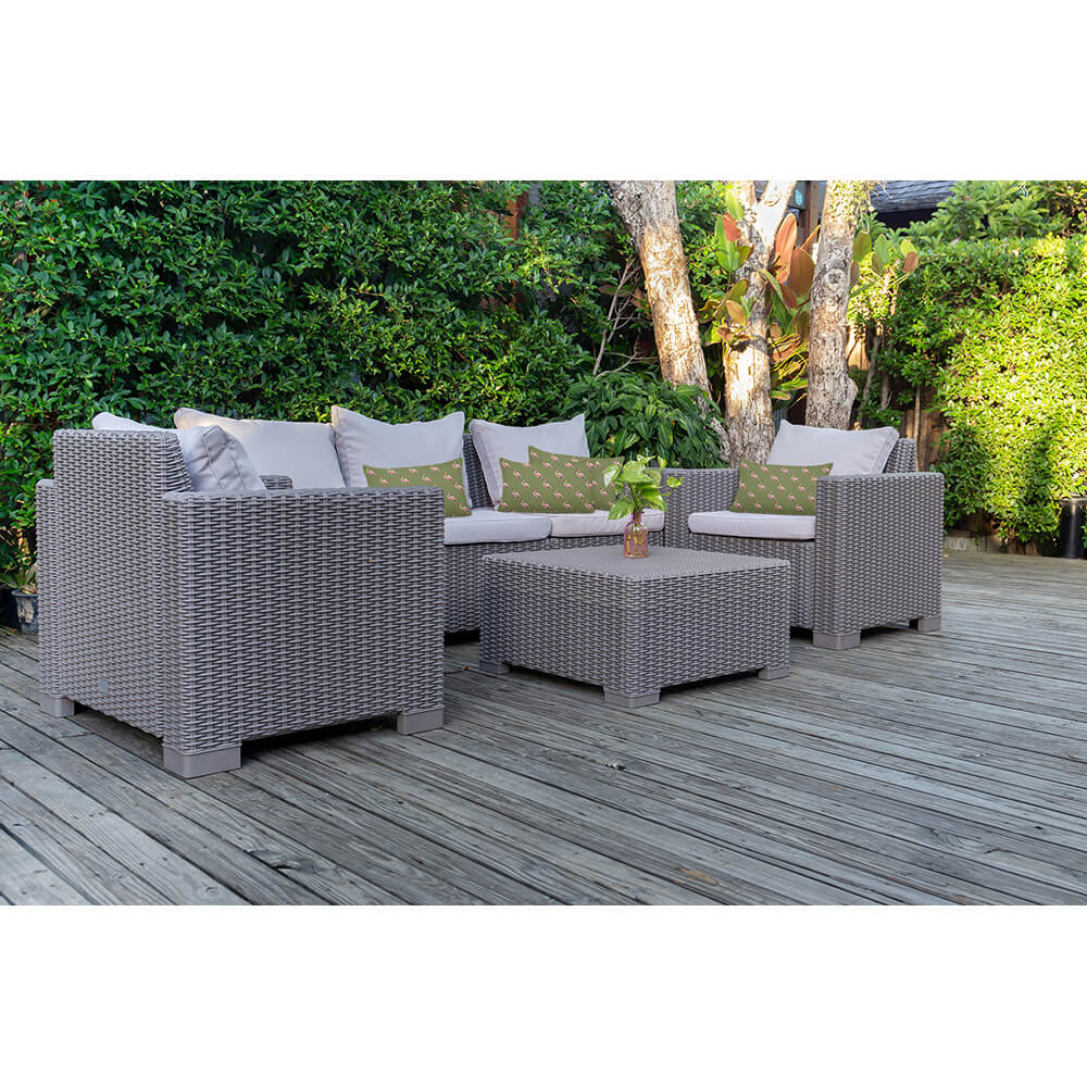 Outdoor Garden Waterproof Rectangle Cushion - Flamingos  Izabela Peters   