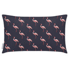 Outdoor Garden Waterproof Rectangle Cushion - Flamingos - Graphite 50 x 30 cm by Izabela Peters