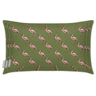 Outdoor Garden Waterproof Rectangle Cushion - Flamingos - Sage 50 x 30 cm by Izabela Peters
