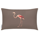 Outdoor Garden Waterproof Rectangle Cushion - Flora and Fauna Flamingo - Dovedale Stone 50 x 30 cm by Izabela Peters