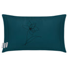 Outdoor Garden Waterproof Rectangle Cushion - Flower - Teal 50 x 30 cm by Izabela Peters