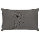 Outdoor Garden Waterproof Rectangle Cushion - Flower - Beluga 50 x 30 cm by Izabela Peters