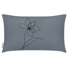 Outdoor Garden Waterproof Rectangle Cushion - Flower - French Grey 50 x 30 cm by Izabela Peters