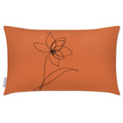 Outdoor Garden Waterproof Rectangle Cushion - Flower - Burnt Ochre 50 x 30 cm by Izabela Peters