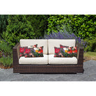 Outdoor Garden Waterproof Rectangle Cushion - Garden Bouquet - Italian Grape 50 x 30 cm by Izabela Peters
