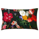 Outdoor Garden Waterproof Rectangle Cushion - Garden Bouquet - Charcoal 50 x 30 cm by Izabela Peters