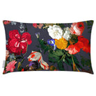 Outdoor Garden Waterproof Rectangle Cushion - Garden Bouquet - Graphite 50 x 30 cm by Izabela Peters
