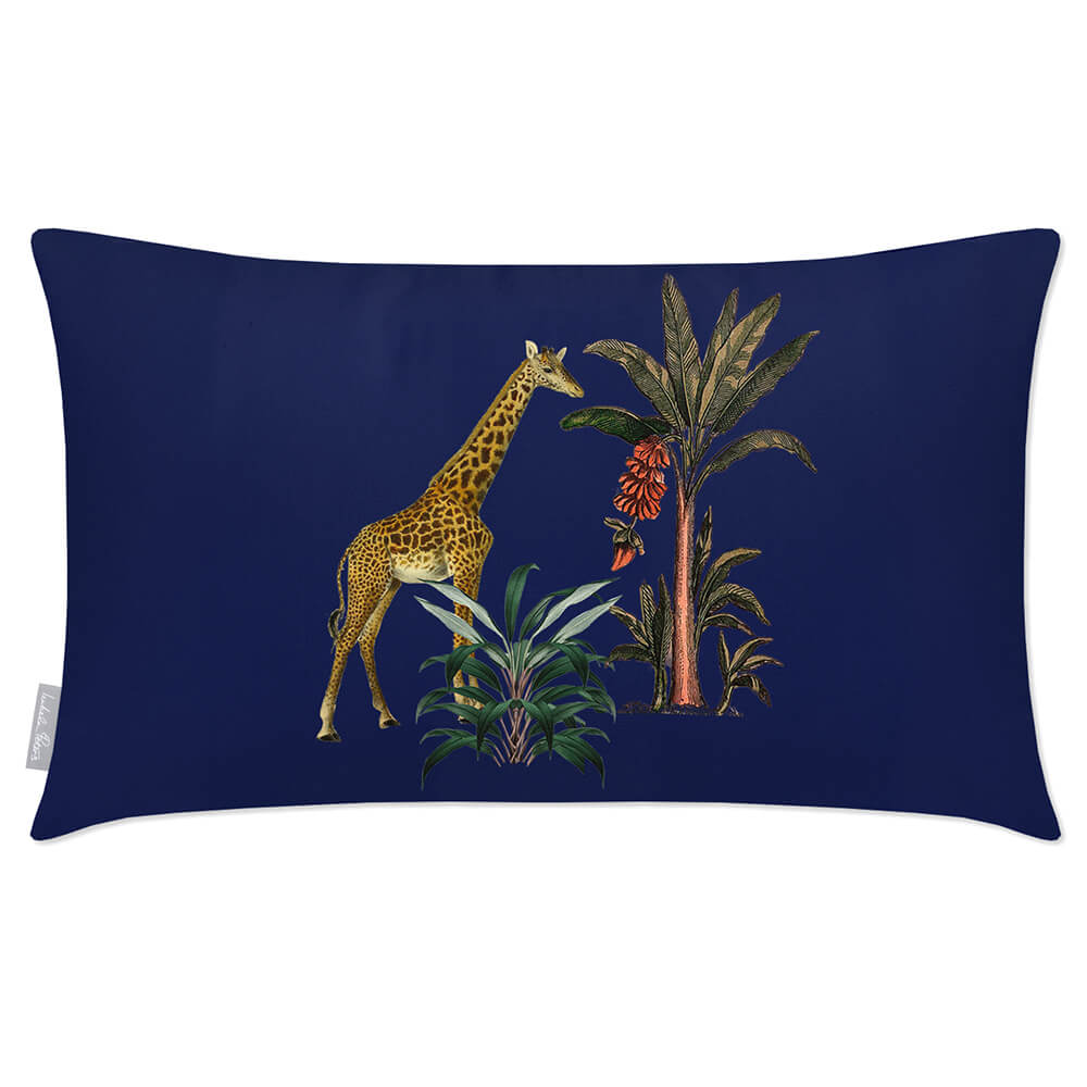 Outdoor Garden Waterproof Rectangle Cushion - Giraffe  Izabela Peters Midnight 50 x 30 cm 