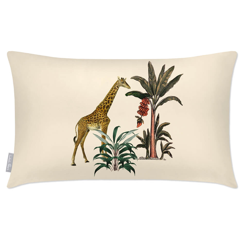 Outdoor Garden Waterproof Rectangle Cushion - Giraffe  Izabela Peters Ivory Cream 50 x 30 cm 