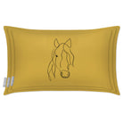 Outdoor Garden Waterproof Rectangle Cushion - Horse - Mustard Ochre 50 x 30 cm by Izabela Peters