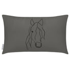 Outdoor Garden Waterproof Rectangle Cushion - Horse - Beluga 50 x 30 cm by Izabela Peters