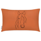 Outdoor Garden Waterproof Rectangle Cushion - Horse - Burnt Ochre 50 x 30 cm by Izabela Peters