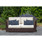 Outdoor Garden Waterproof Rectangle Cushion - Joyful Face - Petrol Blue 50 x 30 cm by Izabela Peters