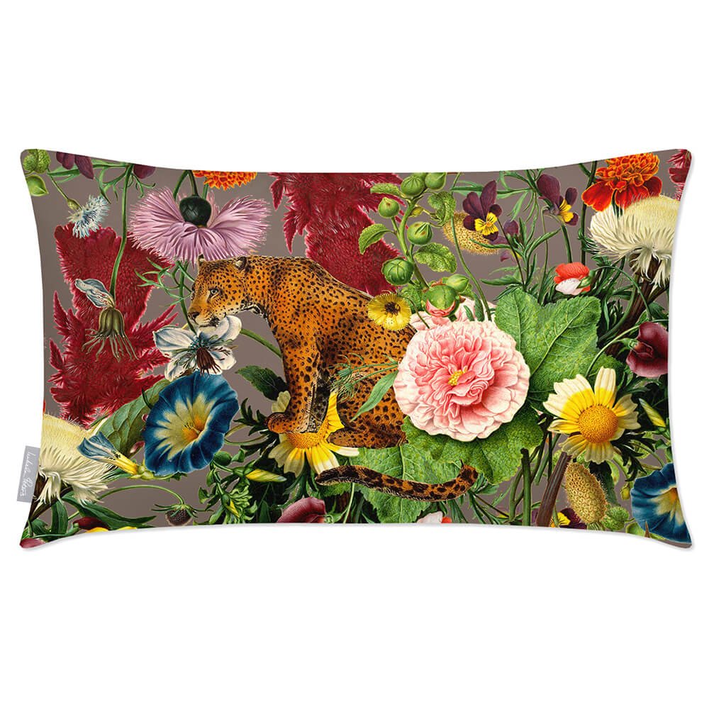 Outdoor Garden Waterproof Rectangle Cushion - Junglescape - Dovedale Stone 50 x 30 cm by Izabela Peters