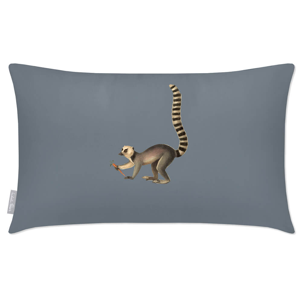 Outdoor Garden Waterproof Rectangle Cushion - Lemur - French Grey 50 x 30 cm by Izabela Peters
