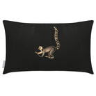 Outdoor Garden Waterproof Rectangle Cushion - Lemur - Charcoal 50 x 30 cm by Izabela Peters